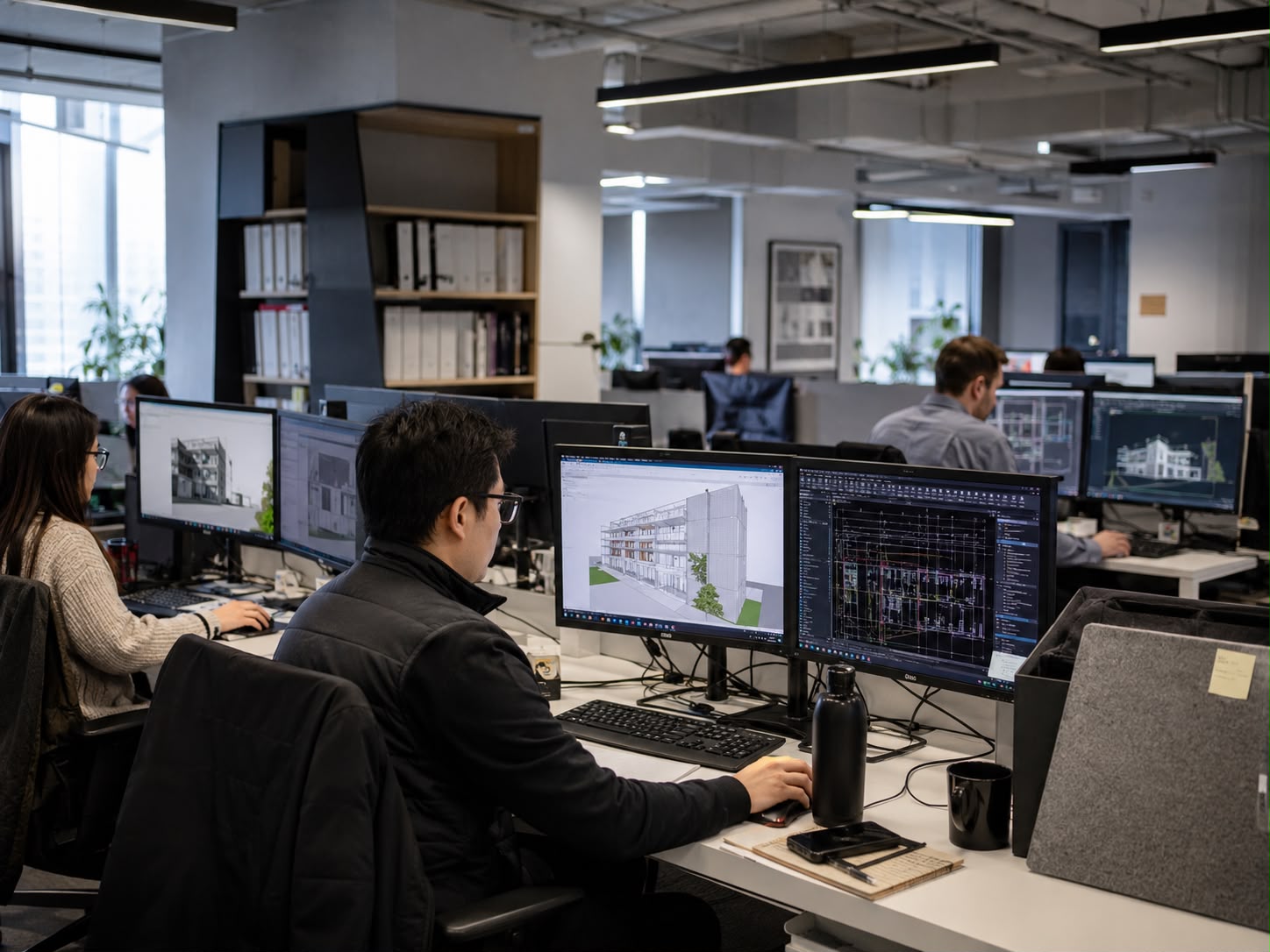 Triscope team member working on BIM production