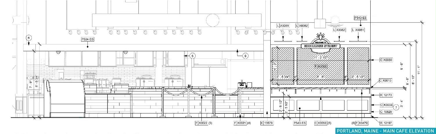 Facade elevation drawing
